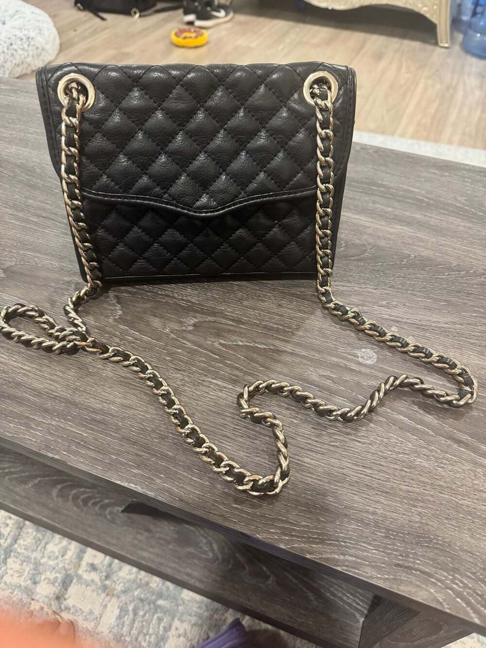Rebecca Minkoff Quilted Affair Crossbody Bag Black Leather